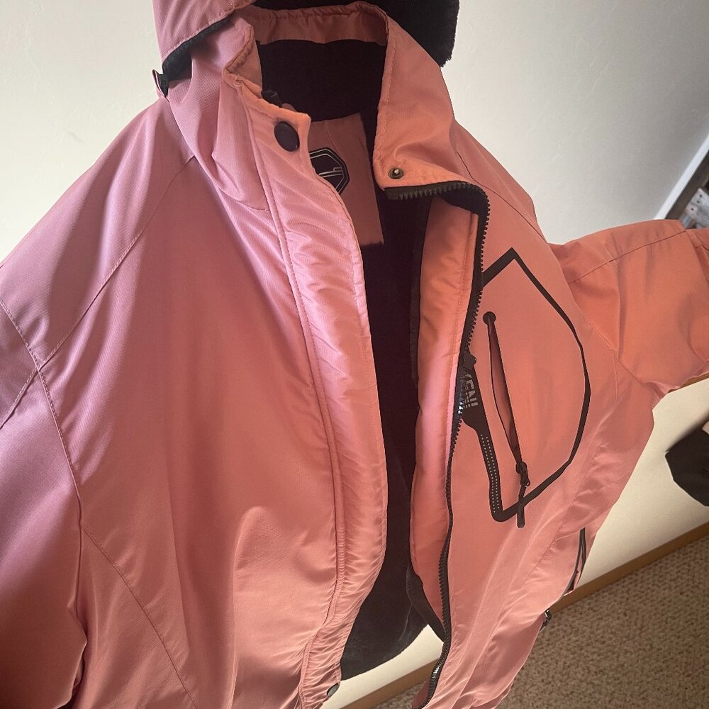 SUOKENI Women's Waterproof Warm Winter Snow Coat Hooded Raincoat Ski Snowboardin